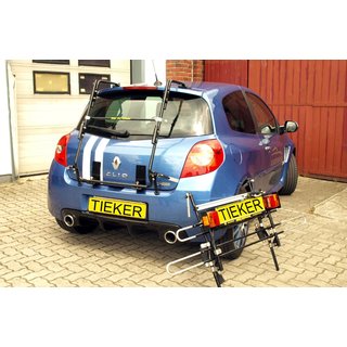 Fahrradhecktrger Renault Clio IV RS - Tiefalder - Schienen knnen abgenommen werden - Kofferraum kann geffnet werden - unbeladen