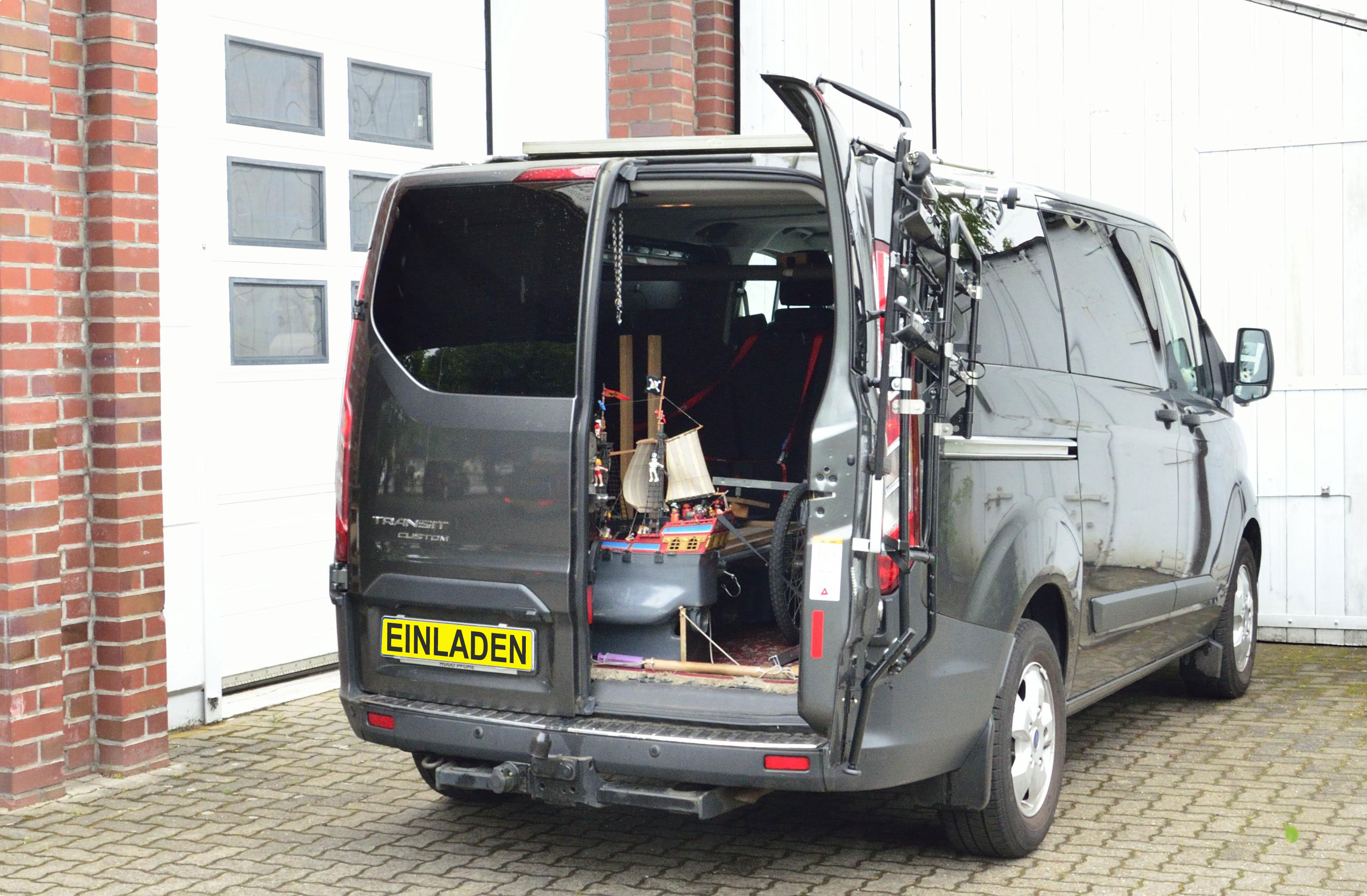 Heckfahrradtrger Ford Tourneo Custom FAC Flgeltr Camper Kastenwagen Transporter Fahrradtrger ohne AHK