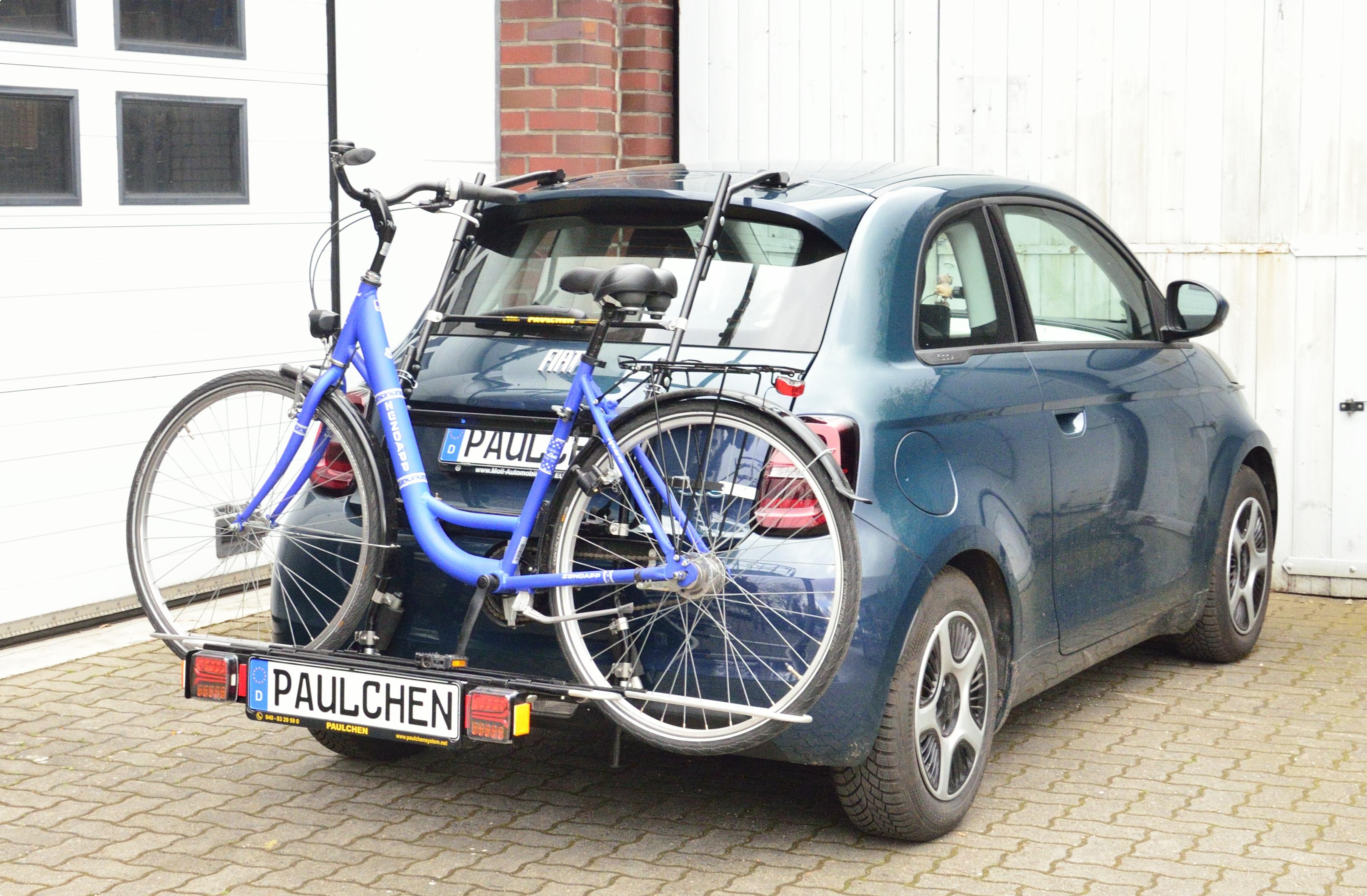 Heckfahrradtrger Fiat 500e - Fahrradtrger Kofferraum ohne Anhngerkupplung ohne Bohren - Velotrger Bike Rack