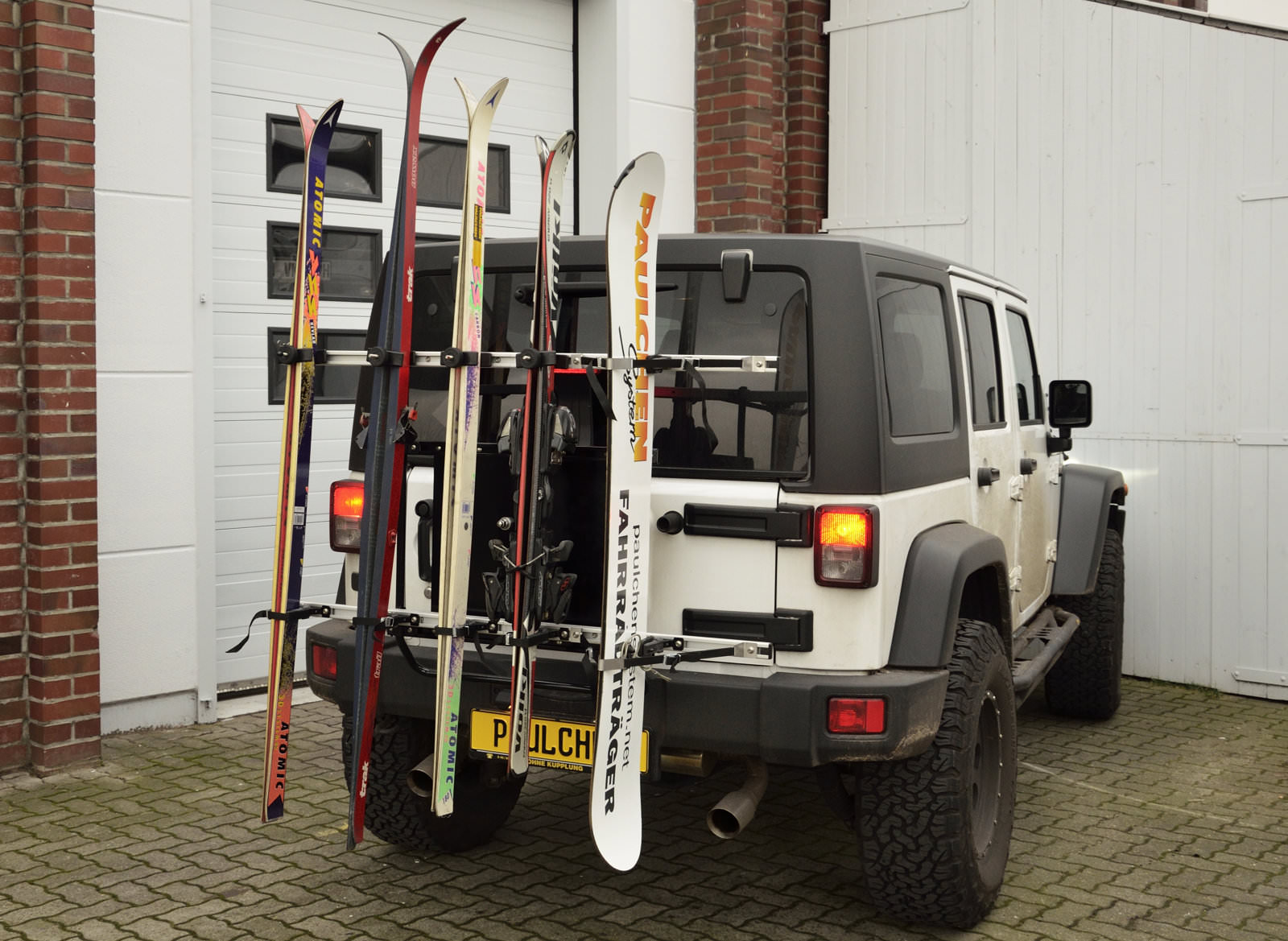 Skiträger Cabrio Heckklappe Skitransport ohne AHK Snowboards